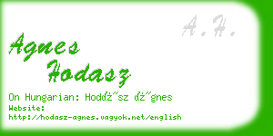 agnes hodasz business card